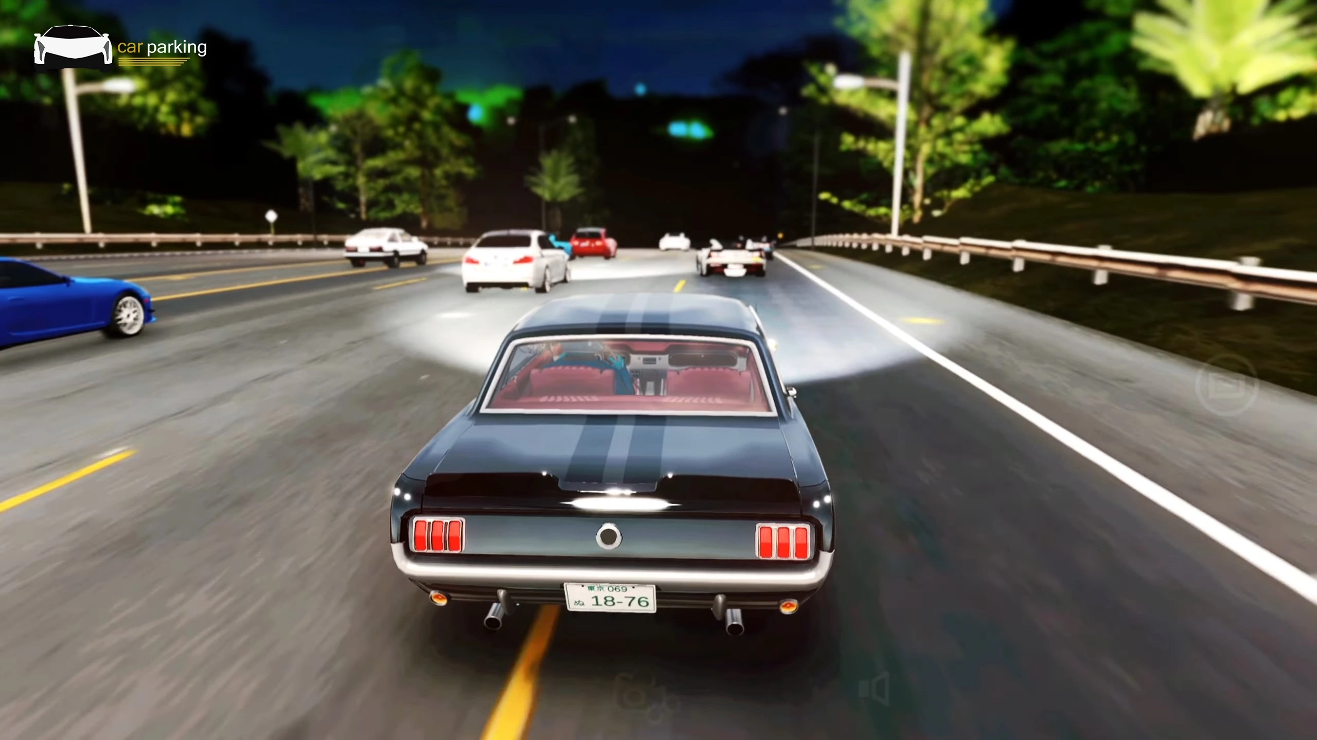 Cars racing on a road during a competition